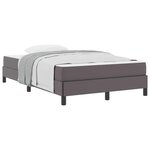 vidaXL Cadre de lit avec matelas Gris 120 x 200 cm tissu