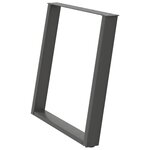 vidaXL Pieds de table à manger en U 2 pièces Anthracite 70 x (72-73) cm Acier