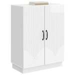 vidaXL Buffet Blanc brillant 66 x 34 5 x 87 cm Bois d'ingénierie