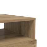 vidaXL Table basse avec lumières LED chêne artisanal 90x49x40 cm