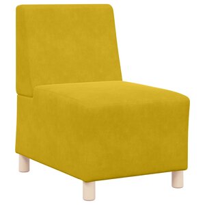 vidaXL Canapé modulaire sans accoudoirs Jaune 55 cm Velours