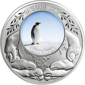 Monnaie EMPEROR PENGUIN Save the World Argent 500 Francs Cameroon 2026 (PRÉCOMMANDE)