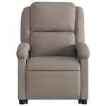 vidaXL Fauteuil inclinable taupe tissu