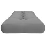 vidaXL Coussin de palette gris 120x40x12 cm tissu