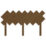 vidaXL Tête de lit Marron miel 151 5x3x81 cm Bois massif de pin