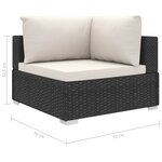 Salon de jardin meuble d'extérieur ensemble de mobilier 10 pièces avec coussins résine tressée noir 02_0015186