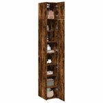 vidaXL Armoire de rangement mince chêne fumé 30x42 5x225 cm