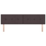 vidaXL Têtière LED rembourrée marron foncé  90 cm  en tissu