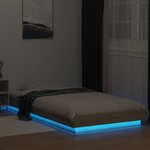 vidaXL Cadre de lit avec lumières LED sans matelas 90x200 cm