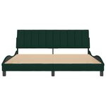 vidaXL Cadre de lit sans matelas Hanko vert foncé 180x200 cm velours