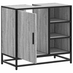 vidaXL Armoire de lavabo de salle de bain sonoma gris 65x33x60 cm
