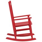 vidaXL Chaises à bascule enfants lot de 2 rouge bois peuplier massif