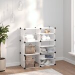 vidaXL Étagère à chaussures Transparent 84x31 5x93 cm PP