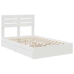 vidaXL Lit de Rangement Blanc 135 x 190 cm Bois d'ingénierie