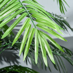 Palmier artificiel hauteur 1 7 m arbre artificiel tronc branches lichen grandes feuilles grand réalisme pot inclus