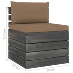 vidaXL Salon palette de jardin 8 Pièces avec coussins bois de pin massif