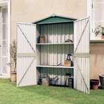 Vidaxl abri de jardin vert 116x45x175 cm acier galvanisé