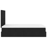 vidaXL Cadre de lit ottoman avec matelas noir 120x190 cm tissu