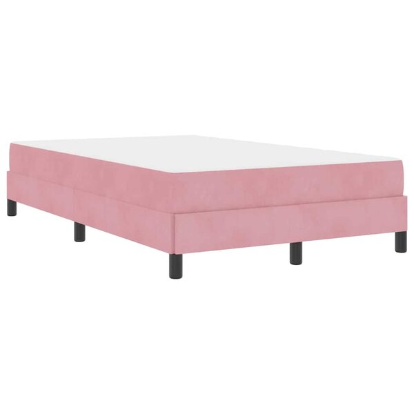 vidaXL Lit boxspring avec matelas Rose 120 x 200 cm Velours