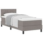 vidaXL Lit à ressorts avec matelas Taupe 80 x 200 cm tissu