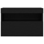 vidaXL Meuble TV mural Chêne noir 60 x 30 x 40 cm Bois d'ingénierie