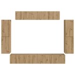 vidaXL Meuble TV 8 Pièces Chêne artisanal