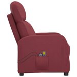 vidaXL Fauteuil de massage électrique Rouge bordeaux Similicuir