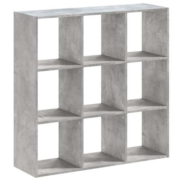 vidaXL Bibliothèque gris béton 102x32x102 cm bois d'ingénierie