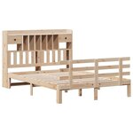 vidaXL Lit bibliothèque sans matelas 150x200 cm bois massif de pin