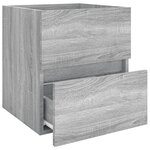 vidaXL Armoire d'évier Sonoma gris 41x38 5x45 cm Bois d'ingénierie