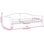 vidaXL Lit de repos sans matelas noir 90x200 cm tissu