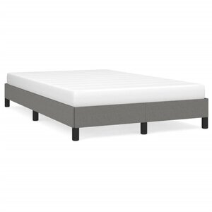 vidaXL Cadre de lit sans matelas gris foncé 120x200 cm tissu