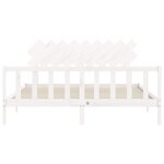 vidaXL Cadre de lit sans matelas blanc bois massif de pin