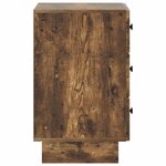 vidaXL Cabinet de chevet avec tiroir Chêne fumé 43 x 41 x 66 5 cm