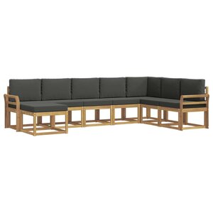 vidaXL Ensemble de canapés d'extérieur 8 pc Blanc et anthracite