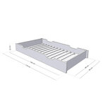 Tiroir de lit 80 x 180 avec sommier BUDDY - rose pastel
