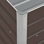 vidaXL Lit surélevé de jardin Acier galvanisé 240x40x77 cm Marron