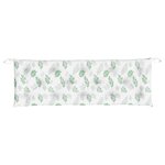 vidaXL Coussin de banc de jardin motif de feuilles 150x50x7 cm