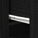 vidaXL Buffet Chêne noir 80 x 33 x 150 cm Bois d'ingénierie
