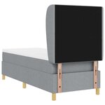 vidaXL Lit à ressorts avec matelas gris foncé 90x190 cm Gris clair