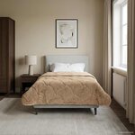 vidaXL Duvet d'été simple Matelassé Taupe 155 x 220 cm