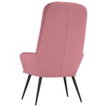 vidaXL Chaise de relaxation Rose Velours