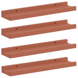 vidaXL Étagère Murale 4 pc Rouge 40 x 9 x 3 cm Bois d'ingénierie