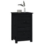 vidaXL Table de chevet Noir 40x35x61 5 cm Bois de pin massif