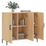 vidaXL Buffet chêne sonoma 90x34x80 cm bois d'ingénierie