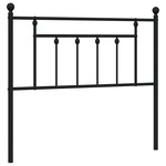 vidaXL Tête de lit métal noir 100 cm