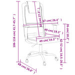 vidaXL Chaise de bureau réglable en hauteur gris