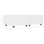 vidaXL Table basse Blanc brillant 120x60x35 cm