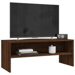 vidaXL Meuble TV Chêne marron 100x40x40 cm Bois d'ingénierie