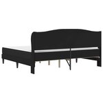 vidaXL Cadre de lit avec tête de lit Noir 200 x 200 cm Simili cuir
